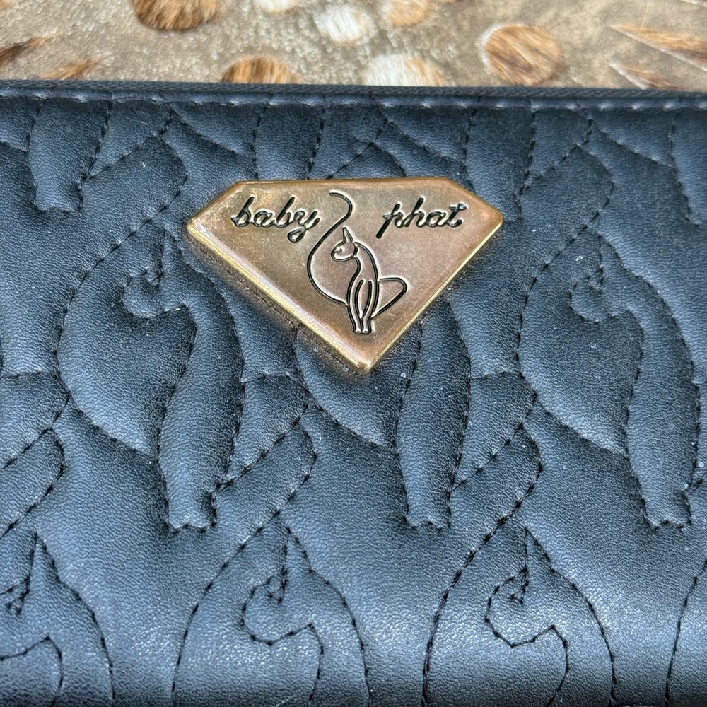 Baby Phat Black Wallet Wristlet- Pre-owned - Picture 4 of 6